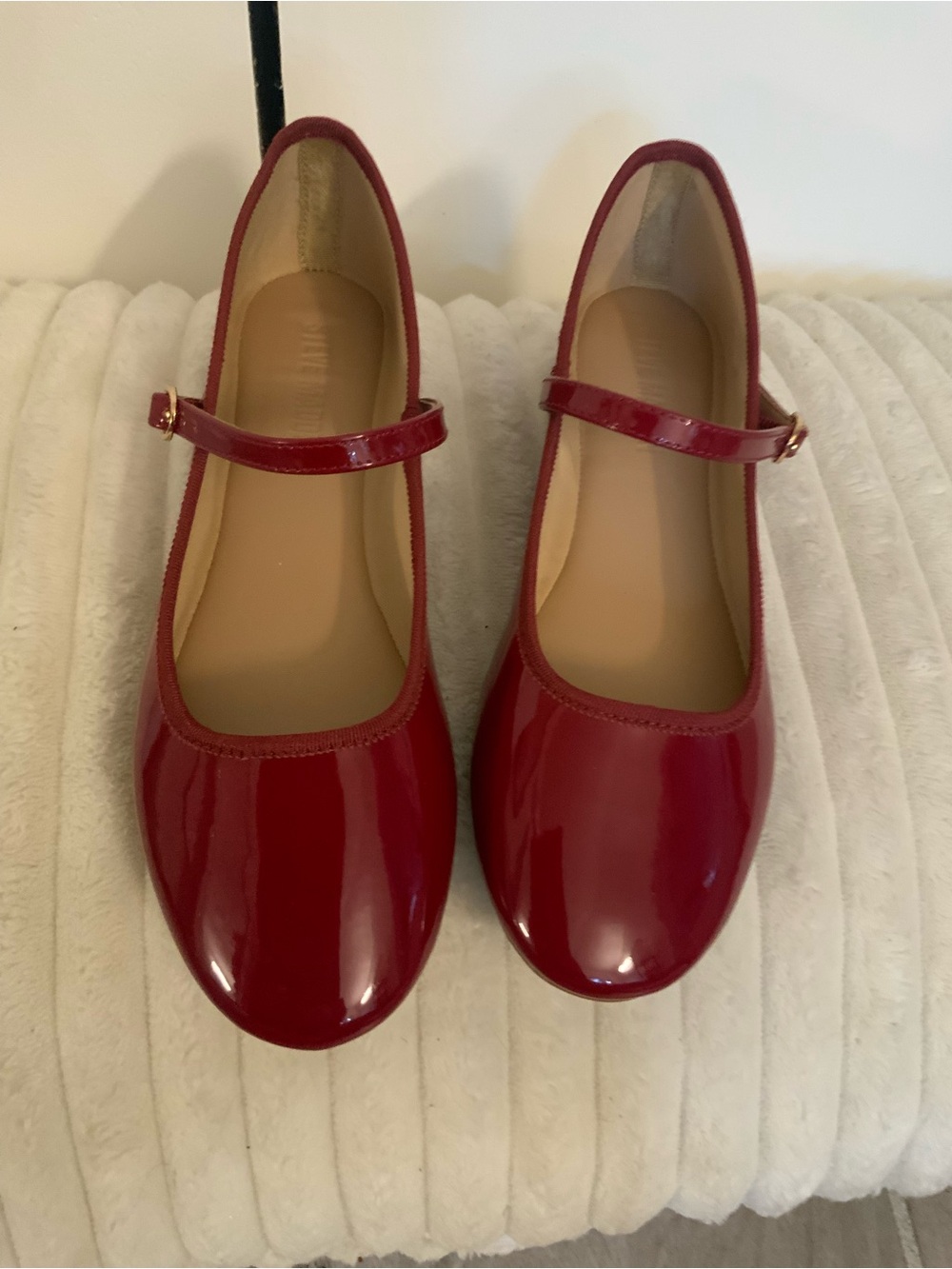 Steve Madden Red Patent Mary Jane Flats